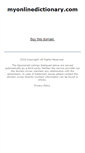 Mobile Screenshot of myonlinedictionary.com